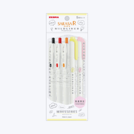 ZEBRA - JOURNALLING SET - SARASA R X MILDLINER - WHITESERIES - LIMITED EDITION SET A