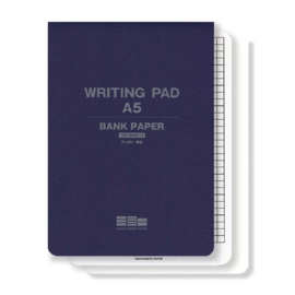 Yamamoto Writing Pad A5, Bank Paper, 200 Pagess, plain, 66,3g