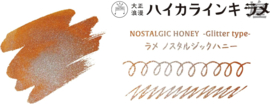 Teranishi  Taisho Roman Lame Haikara Glittter Calligraphy  Ink 12ML Melancholic Honey # TRHGL-12ML-T67