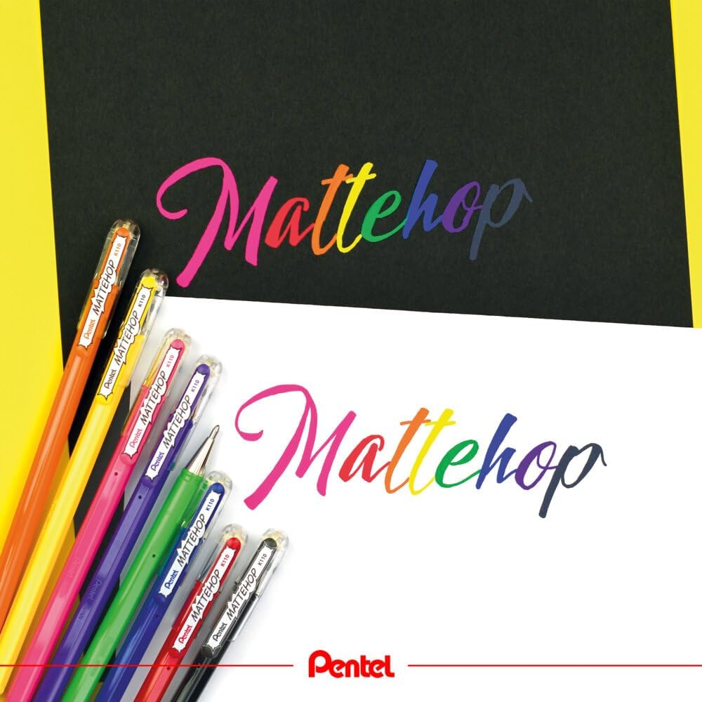 Pentel Hybrid  Mattehop Gelroller # K110-VGX - Geel
