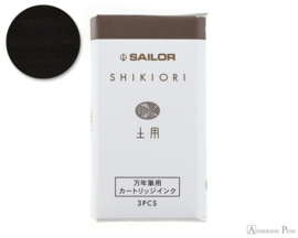 Sailor set van 3 Ink Cartridges Shikiori, Sansui Doyon - Bruin