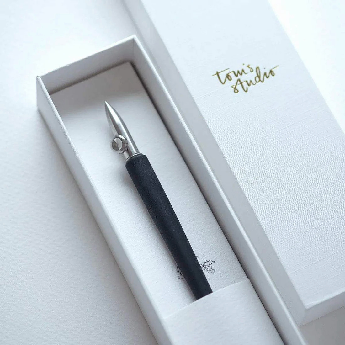 Tom's Studio One Dip Nib RVS + Nibhouder