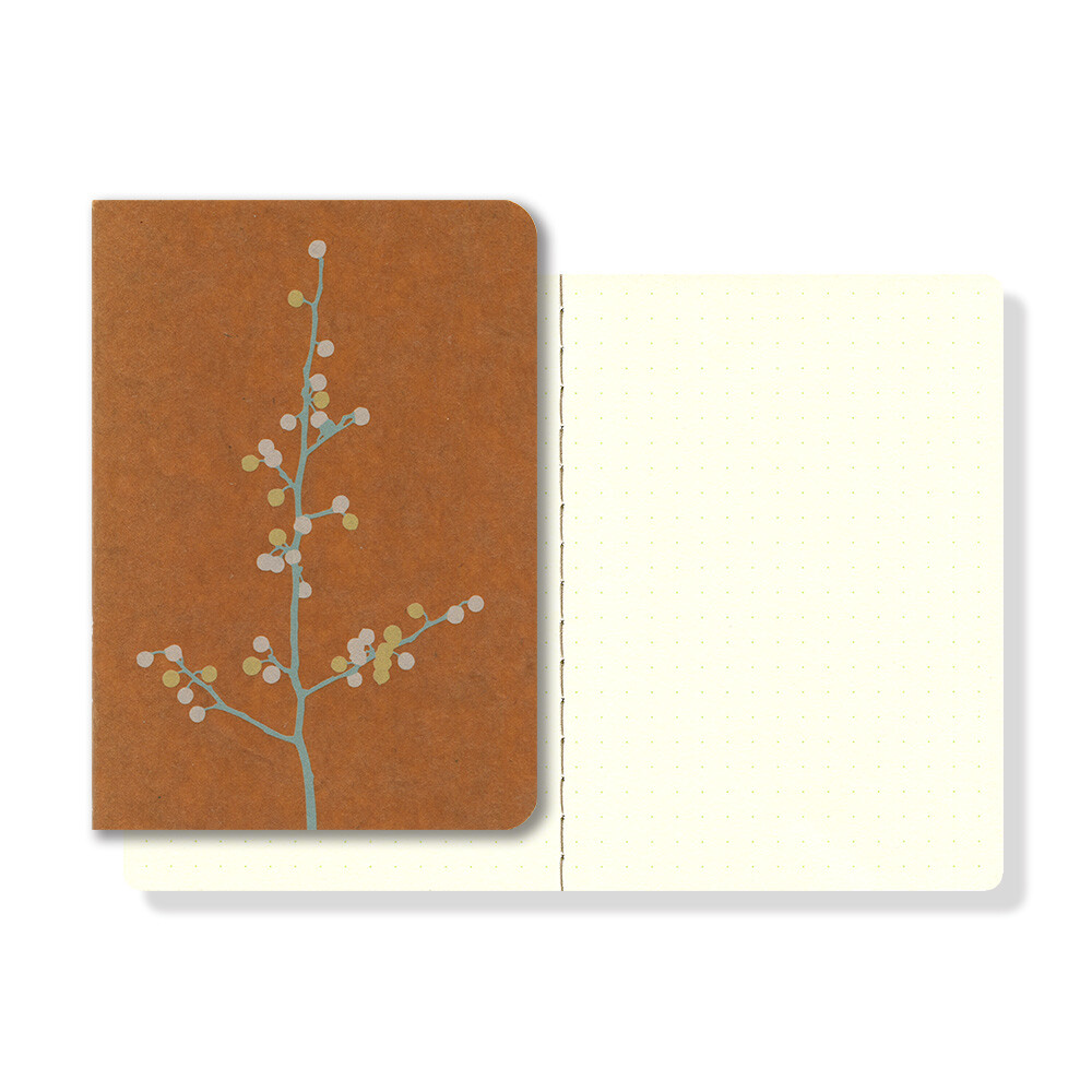Yamamoto Ro-Biki Dotted Notebook Shape-Serie  “Branch Flowers" # GA083