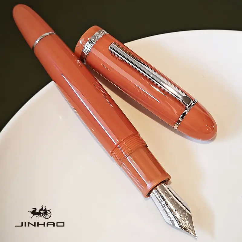 Jinhao #  X159 Acryl Fountain Pen, Fine Nib - Oranje