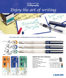 Sailor Hi-Ace Neo Clear Kalligrafie Pen 1.0mm