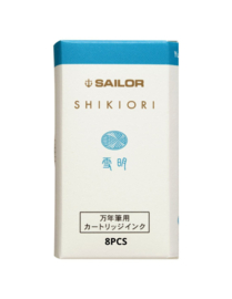Sailor Shikiori Izayoi-no-Yume Ink - Yuki-Akari (Snow Light Blue) - 8 Cartridges -