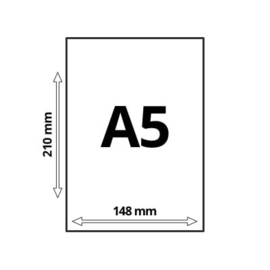 6-Gaats Instelbare Perforator, Geschikt voor Junior - Standard - A5 formaat. + 100  Vel = 200 Pagina's Wit A5 Blanco Papier