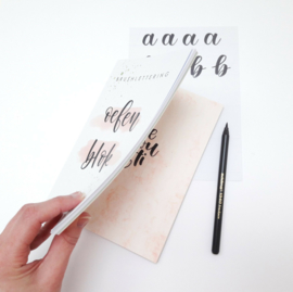 A5 Brushlettering Oefenblok