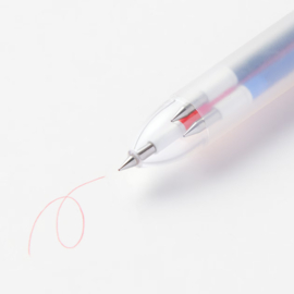 MUJI  3 Kleuren  Gel  Pen -  Kleuren  Inkt Zwart, Rood en Blauw - 0.38mm -  Uitwisbare Ink
