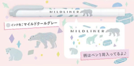 Zebra Mildliner  Double-Sided Highlighter - Fine / Bold Limited Edition - Mild Cool Gray - Animal Pattern