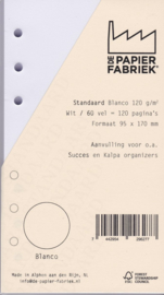 Standaard / Personal formaat 170 x 95mm  Blanco Wit  120g/m² Notitiepapier 120 Pagina's