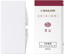 Sailor set van 3 Ink Cartridges Shikiori, Sansui Okuyama - Burgundy