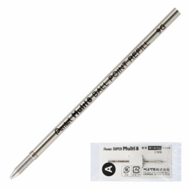 Pentel Super Multi 8 Ballpoint Pen Refill - 0.7 mm - Zwart  # CMB-A