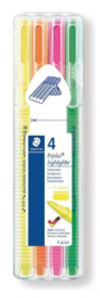 STAEDTLER Triplus® Textsurfer® 362 SB4 – Set van 4 Driehoekige Markeerstiften