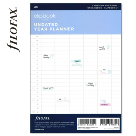 Filofax A5 Clipbook Undated Year  Planner
