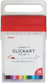 Zebra Clickart Knock Sign 0,6mm Pennen – Set met 36 Kleuren Limited Edition Box
