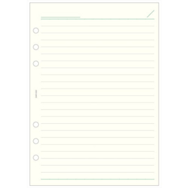 A5 Vulling / Navulling voor 6-Rings Losbladige Organizers voor o.a A5 Filofax (Clipbook) en A5 Vultera, 40 pagina’s Tomoe River Papier