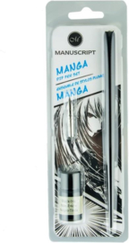 Manuscript Manga Tekenen Nib / Kroontjespen Set MDP811 - inclusief zwarte inkt