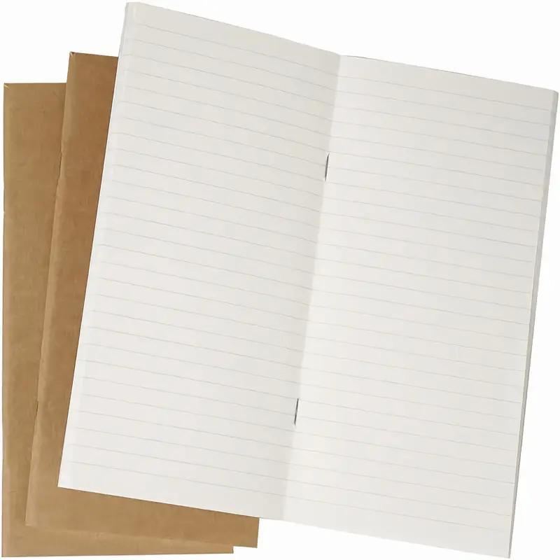 Travel Notebook Refills / Vullingen 210 x 110mm Gelinieerd Wit Papier
