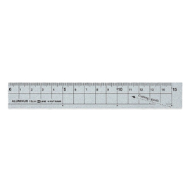 15 cm Aluminium Liniaal waarmee je ook Papier kunt Snijden