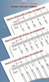 A4 Kalligrafeer Template / Lettering Guide  27 Hulplijnen Onderlinge regelafstand 10mm.