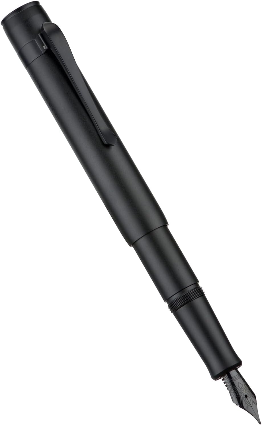 Hong Dian # M2 Mini Vulpen Fine Nib – Matte Black – Limited Edition in Metal Box + 15 Ink Cartridges Kleur  Inkt: Zwart