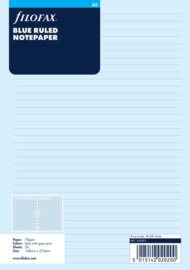 Filofax A5  Clipbook Gelinieerd Blauw Papier