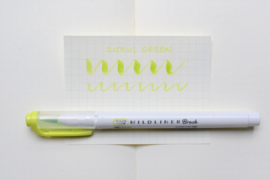 Zebra Mildliner Brush Pen – Mild Citrus Green