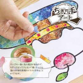 Rink Japanese Washi Tape  Crayon Design  Set van  5