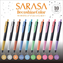 Zebra Sarasa Clip Ballpoint Pen 0.5mm Decoshine Color 10 Color Set