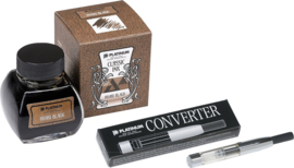 Platinum Japan - Vulpeninkt   Dyestuff 'Classic Ink' Khaki Black + Converter Silver # 700