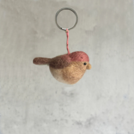 Sleutelhanger vogel pink (set 2)