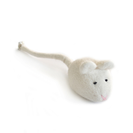 Muis met belletjes wit