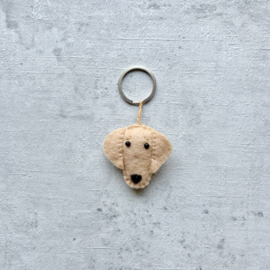 Keyring hond creme (set 3)