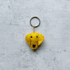 Keyring hond geel (set 3)