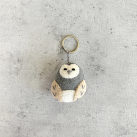 Keyring uil grijs (set 2)