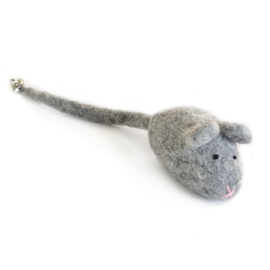 Muis met belletjes grijs