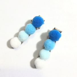 Haarknijpertjes pompon - 3,2 cm