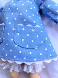 Blythe - setje blauw met witte stipjes