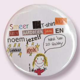Art serie - Tekst art 'Girlfriend' buttons
