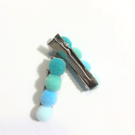 Haarknijpertjes pompon - 3,2 cm