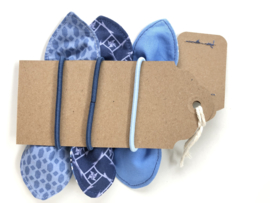 Haarstrik set blauw - medium