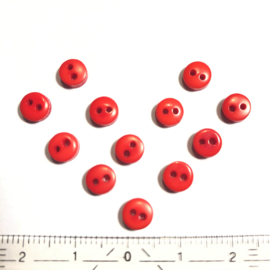 Knoopjes 6 mm - rood