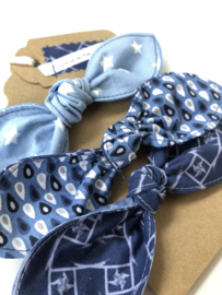 Haarstrik set blauw - medium