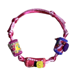 BOHO armband met unieke handgemaakte kralen - roze
