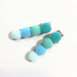 Haarknijpertjes pompon - 3,2 cm