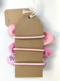 Haarstrik set roze - small