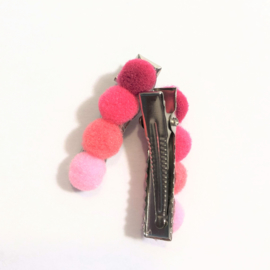 Haarknijpertjes pompon - 3,2 cm