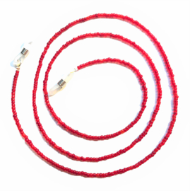 Brillenkoord transparant rood