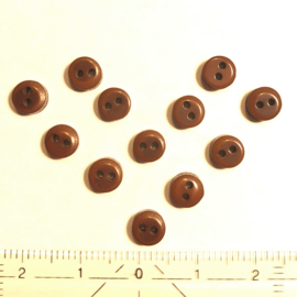 Knoopjes 6 mm - bruin